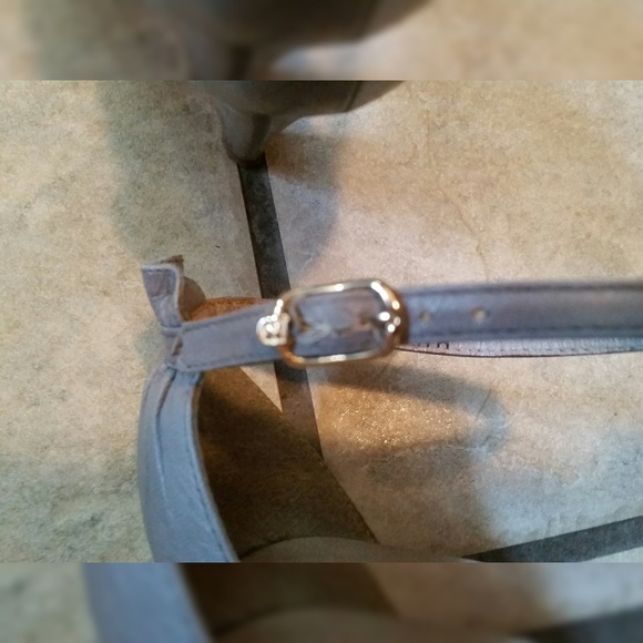 NICKLES - Grey pewter ankle strap heels - Picture 4 of 4